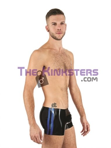 Mister B Rubber Trunks Black Blue