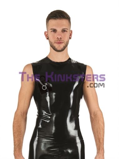 Mister B Rubber Sleeveless T-Shirt Black