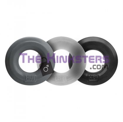 Hunkyjunk Huj C-Ring 3 pack (Stone, Ice & Black Tar)