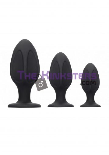 Diamond Texture Butt Plug Set