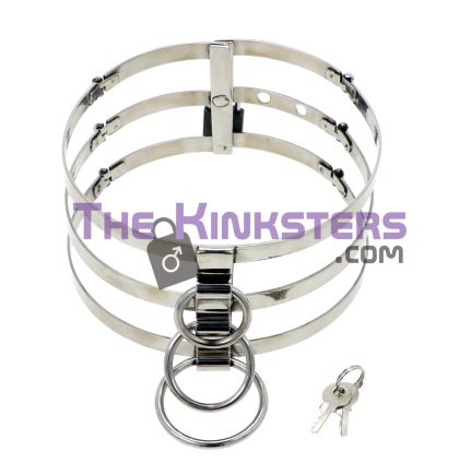 Trinity Collar- 3 Ring Locking Slave Collar