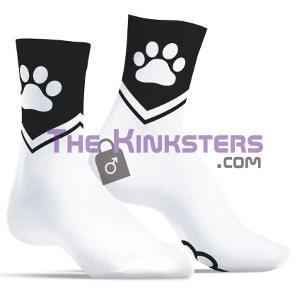 Kinky Puppy Sneaker Socks PUPPY PAW White