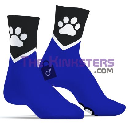 Kinky Puppy Sneaker Socks PUPPY PAW Blue