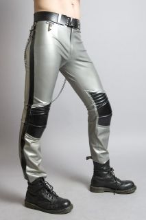 Mens Alloy Padded Rubber Moto Pants