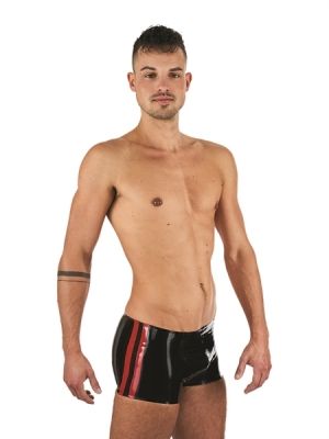 Mister B Rubber Trunks Black Red