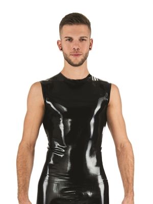 Mister B Rubber Sleeveless T-Shirt Black Small