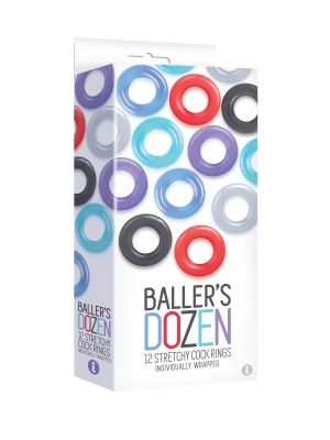 Baller's Dozen 12 Stretchy Cock Rings