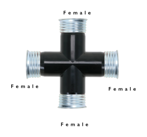 Gas Mask Hose 4 Way Cross Connector (Various Options)