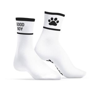 Kinky Puppy Sneaker Socks GOOD BOY Black