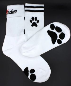 Sk8erboy Puppy Paw Socks White