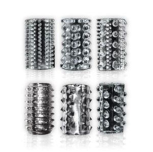 Crystalline TPR Cock Sleeves 6 Pack Clear