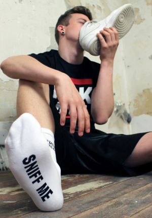 Sk8erboy Sniff Me Socks White