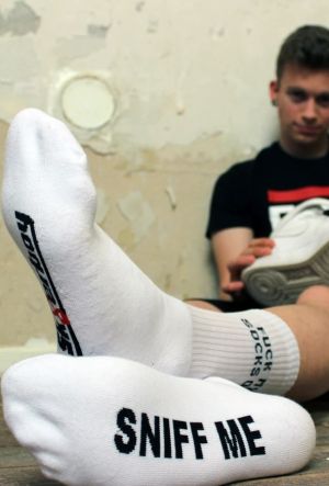 Sk8erboy Sniff Me Socks White