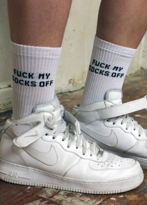 Sk8erboy Sniff Me Socks White