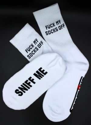 Sk8erboy Sniff Me Socks White