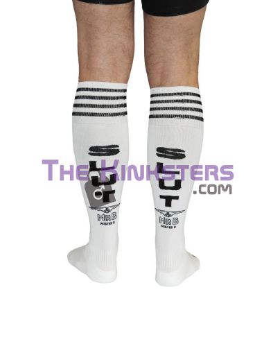 Mister B Cruising Football Socks SLUT White