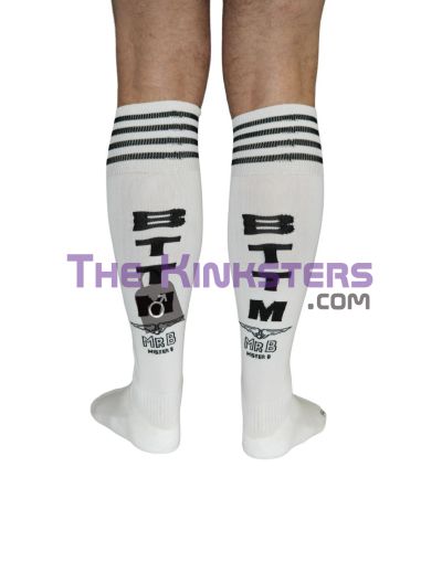 Mister B Cruising Football Socks BTTM White