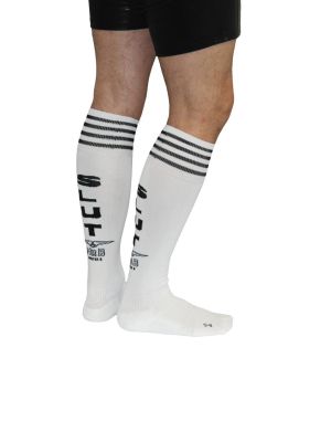 Mister B Cruising Football Socks SLUT White